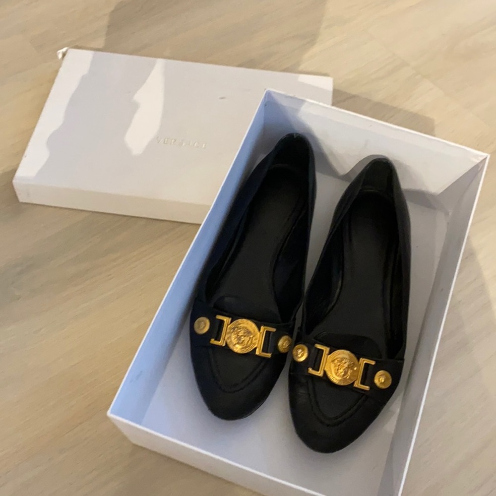 Authentic Versace signature flats